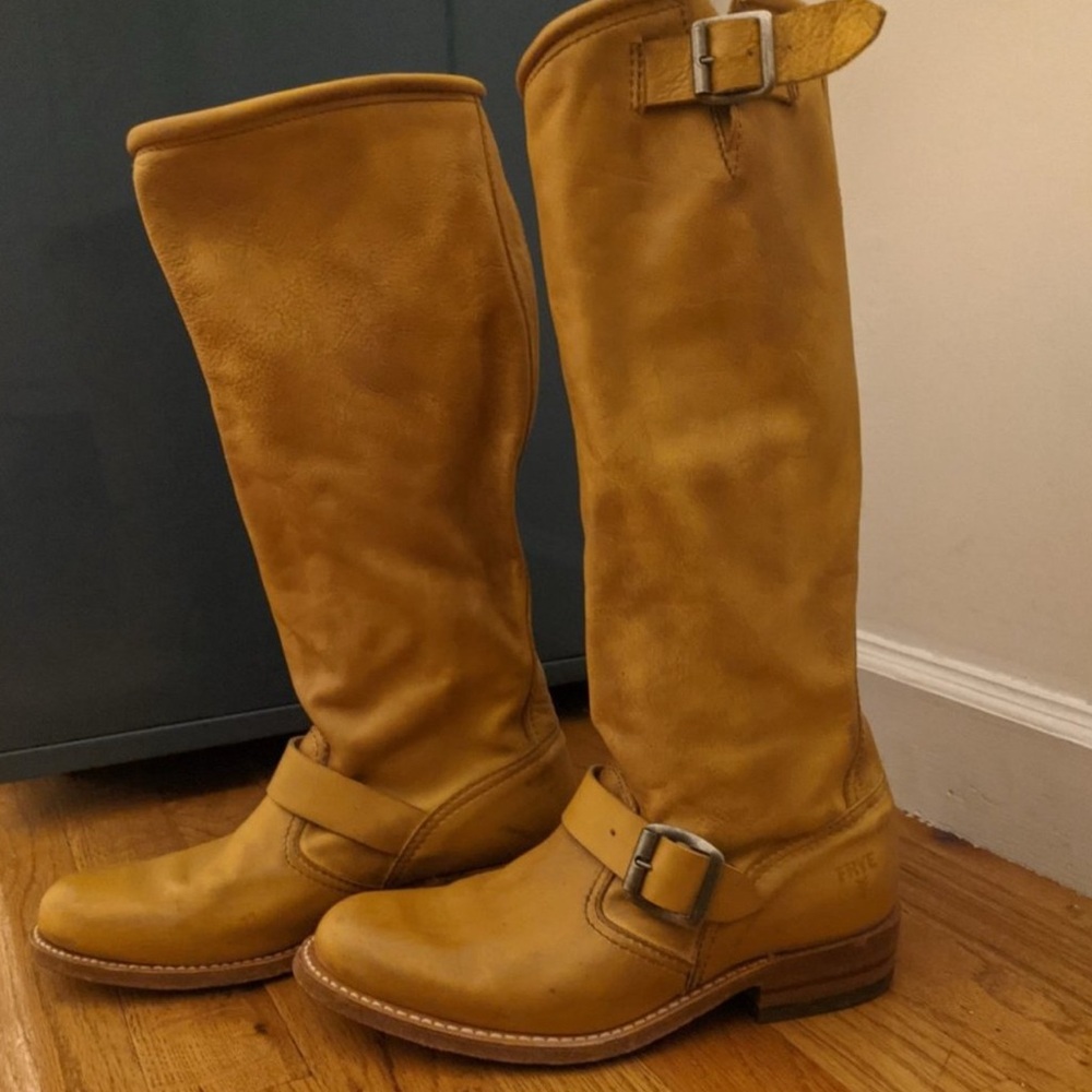 Frye Tan Over the Knee Boots